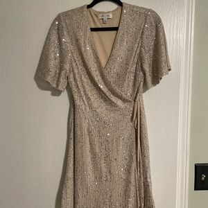 Gold sequin dress